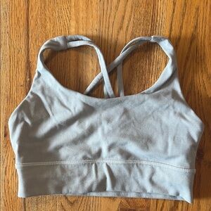 Lululemon Gray Racerback Sports Bra with Seamless Design